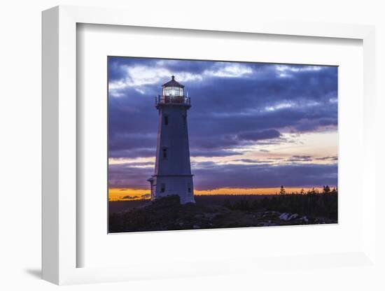 Canada, Nova Scotia, Louisbourg Lighthouse.-Walter Bibikow-Framed Photographic Print