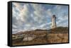 Canada, Nova Scotia, Louisbourg Lighthouse.-Walter Bibikow-Framed Stretched Canvas