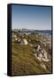 Canada, Nova Scotia, Peggy's Cove. Fishing village and lighthouse.-Walter Bibikow-Framed Stretched Canvas