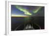 Canada, Nunavut, Aurora Borealis Glows in Night Sky Above Hudson Bay-Paul Souders-Framed Photographic Print