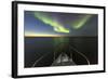 Canada, Nunavut, Aurora Borealis Glows in Night Sky Above Hudson Bay-Paul Souders-Framed Photographic Print