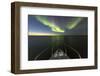 Canada, Nunavut, Aurora Borealis Glows in Night Sky Above Hudson Bay-Paul Souders-Framed Photographic Print