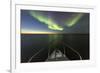 Canada, Nunavut, Aurora Borealis Glows in Night Sky Above Hudson Bay-Paul Souders-Framed Photographic Print