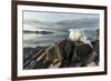 Canada, Nunavut, Iceberg Stranded by Low Tide Along Frozen Channel-Paul Souders-Framed Photographic Print