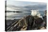 Canada, Nunavut, Iceberg Stranded by Low Tide Along Frozen Channel-Paul Souders-Stretched Canvas