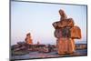 Canada, Nunavut, Rocks Cairns on Harbour Islands Along Hudson Bay-Paul Souders-Mounted Photographic Print