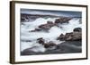 Canada, Nunavut Territory, Blurred Image of Rushing Waterfall Near Bury Cove Along Hudson Bay-Paul Souders-Framed Photographic Print