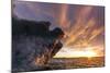 Canada, Nunavut Territory, Setting Midnight Sun Lights Clouds Above Melting Iceberg-Paul Souders-Mounted Photographic Print