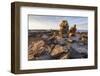 Canada, Nunavut Territory, Sunset Lights Cairns on Harbor Islands-Paul Souders-Framed Photographic Print