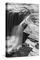 Canada, Ontario. Black and White Image Detail of Kakabeka Falls-Judith Zimmerman-Stretched Canvas