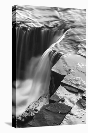 Canada, Ontario. Black and White Image Detail of Kakabeka Falls-Judith Zimmerman-Stretched Canvas