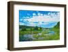 Canada, Ontario. Clouds and wetland at Lake Nipigon.-Jaynes Gallery-Framed Photographic Print