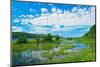 Canada, Ontario. Clouds and wetland at Lake Nipigon.-Jaynes Gallery-Mounted Photographic Print