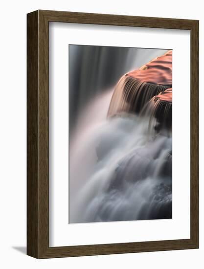 Canada, Ontario. Detail of Sunset Reflections on Kakabeka Falls-Judith Zimmerman-Framed Photographic Print