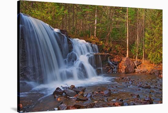 Canada, Ontario, Ignace. Raleigh Falls and forest landscape.-Jaynes Gallery-Stretched Canvas
