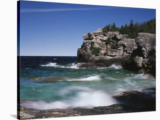 Canada, Ontario, Lake Huron in Bruce Peninsula National Park-Mike Grandmaison-Stretched Canvas