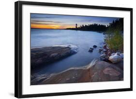 Canada, Ontario, Lake Huron, North Channel, Saint Joseph, Shore, Rock-Rainer Mirau-Framed Photographic Print
