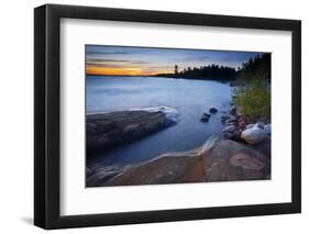 Canada, Ontario, Lake Huron, North Channel, Saint Joseph, Shore, Rock-Rainer Mirau-Framed Photographic Print