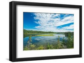 Canada, Ontario, Longlac. Clouds and wetland in a boreal forest.-Jaynes Gallery-Framed Photographic Print