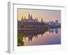 Canada, Ontario, Ottawa, Canadian Parliament across Ottawa River-Alan Copson-Framed Photographic Print