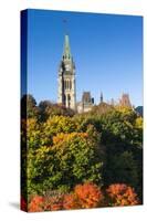 Canada, Ontario, Ottawa, Canadian Parliament Building, Peace Tower-Walter Bibikow-Stretched Canvas