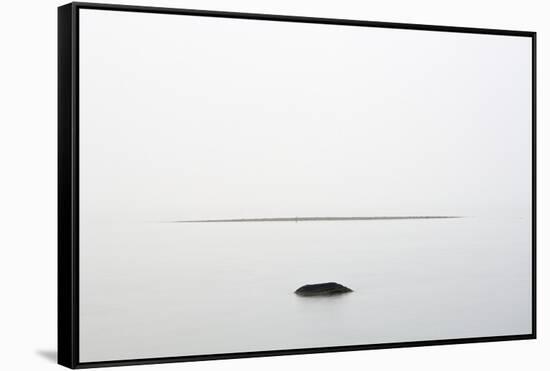 Canada, Ontario. Rock and Sand Bar in Georgian Bay-Jaynes Gallery-Framed Stretched Canvas