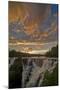 Canada, Ontario. Sunset with Clouds over Kakabeka Falls-Judith Zimmerman-Mounted Photographic Print