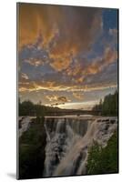 Canada, Ontario. Sunset with Clouds over Kakabeka Falls-Judith Zimmerman-Mounted Photographic Print