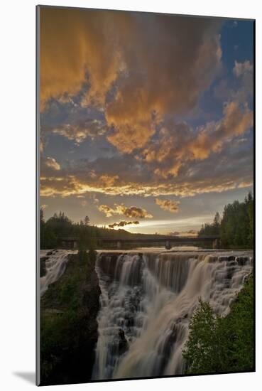 Canada, Ontario. Sunset with Clouds over Kakabeka Falls-Judith Zimmerman-Mounted Photographic Print