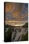 Canada, Ontario. Sunset with Clouds over Kakabeka Falls-Judith Zimmerman-Stretched Canvas