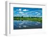 Canada, Ontario, Thousand Islands. Cloud reflection in St. Lawrence River.-Jaynes Gallery-Framed Photographic Print