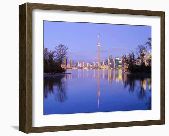 Canada, Ontario, Toronto, Cn Tower and Downtown Skyline from Toronto Island-Alan Copson-Framed Photographic Print