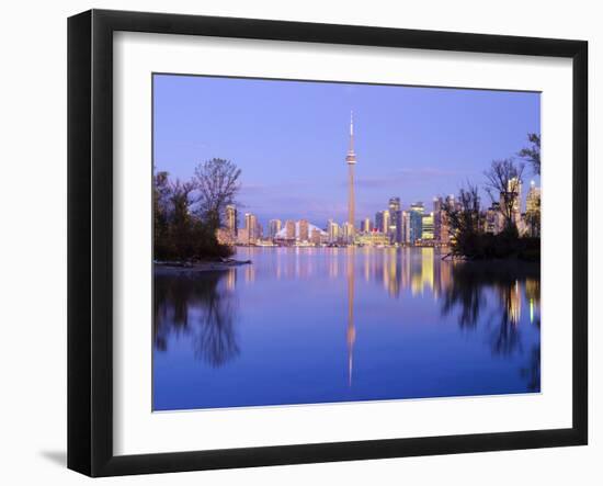 Canada, Ontario, Toronto, Cn Tower and Downtown Skyline from Toronto Island-Alan Copson-Framed Photographic Print