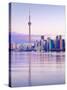 Canada, Ontario, Toronto, Cn Tower and Downtown Skyline-Alan Copson-Stretched Canvas