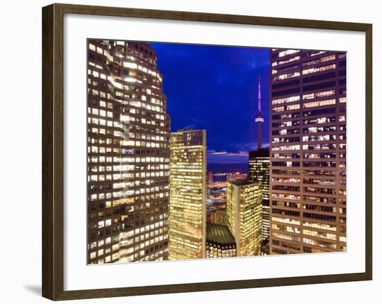 Canada, Ontario, Toronto, Downtown Financial District, Cn Tower-Alan Copson-Framed Photographic Print