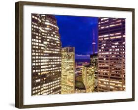 Canada, Ontario, Toronto, Downtown Financial District, Cn Tower-Alan Copson-Framed Photographic Print