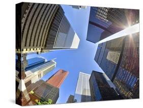 Canada, Ontario, Toronto, Downtown Financial District, Fisheye View-Alan Copson-Stretched Canvas