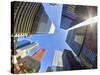 Canada, Ontario, Toronto, Downtown Financial District, Fisheye View-Alan Copson-Stretched Canvas