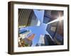 Canada, Ontario, Toronto, Downtown Financial District, Fisheye View-Alan Copson-Framed Photographic Print