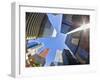 Canada, Ontario, Toronto, Downtown Financial District, Fisheye View-Alan Copson-Framed Photographic Print