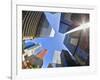 Canada, Ontario, Toronto, Downtown Financial District, Fisheye View-Alan Copson-Framed Photographic Print