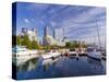 Canada, Ontario, Toronto, Marina Quay West, Skyline with Cn Tower-Alan Copson-Stretched Canvas