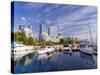 Canada, Ontario, Toronto, Marina Quay West, Skyline with Cn Tower-Alan Copson-Stretched Canvas