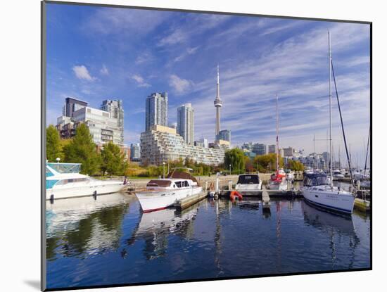 Canada, Ontario, Toronto, Marina Quay West, Skyline with Cn Tower-Alan Copson-Mounted Photographic Print