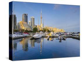 Canada, Ontario, Toronto, Marina Quay West, Skyline with Cn Tower-Alan Copson-Stretched Canvas