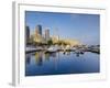 Canada, Ontario, Toronto, Marina Quay West, Skyline with Cn Tower-Alan Copson-Framed Photographic Print