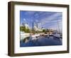 Canada, Ontario, Toronto, Marina Quay West, Skyline with Cn Tower-Alan Copson-Framed Photographic Print