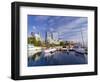 Canada, Ontario, Toronto, Marina Quay West, Skyline with Cn Tower-Alan Copson-Framed Photographic Print