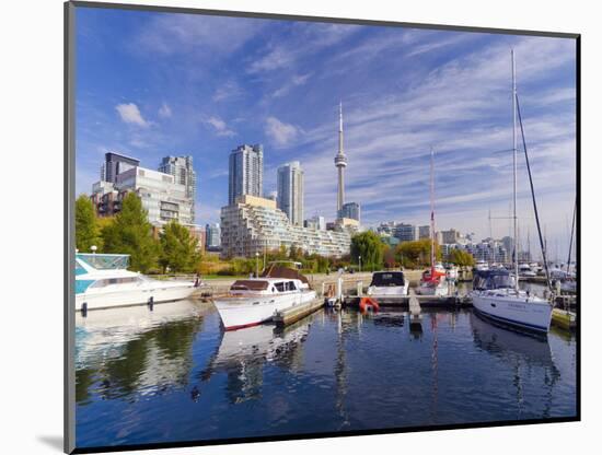 Canada, Ontario, Toronto, Marina Quay West, Skyline with Cn Tower-Alan Copson-Mounted Photographic Print