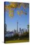 Canada, Ontario, Toronto, View of Cn Tower and City Skyline from Center Island-Jane Sweeney-Stretched Canvas